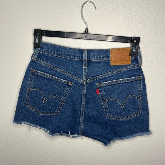 Levi’s 501 High Rise Distressed Denim Shorts W27 👖 Classic Fit - Picture 2 of 6